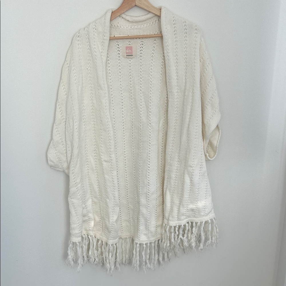 Quiksilver Cream Knit Sweater Cardigan